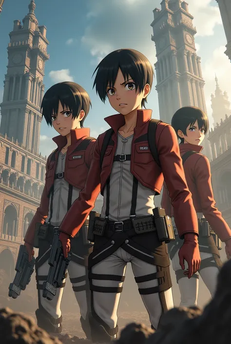 I mean the Attack on Titan style .  Make them look as similar as possible to the anime Attack on Titan