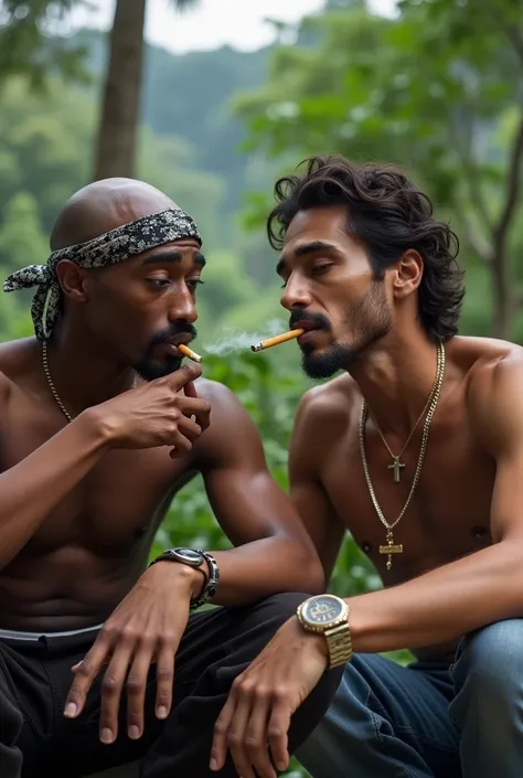 Take a picture of Tupac smoking a joint with Enrique Pastor de la QSA 