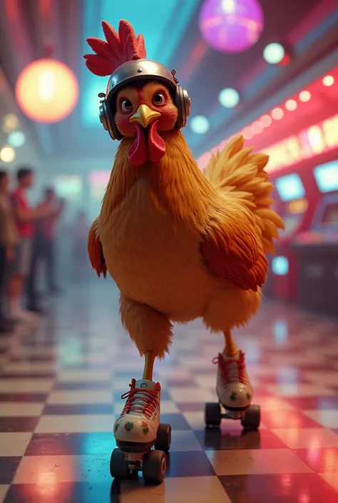 Create a roller skate chicken