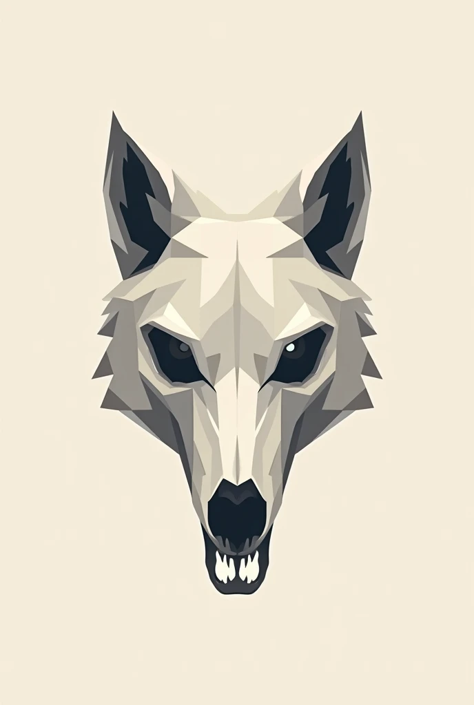 Minimalist wolf skull vector 