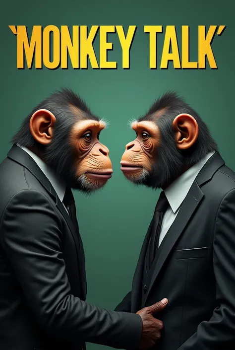 Dec 29 ,  2024
Txt2Img
A cover for a podcast called "Monkey Talk " where two realistic monkeys dressed in suits come out debating seriously with a green background and a text on the top that reads "Monkey Talk "
