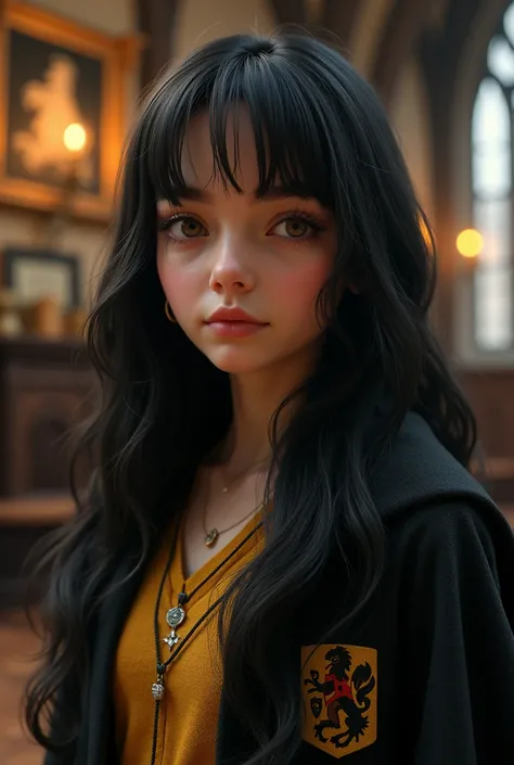 real life girl hogwarts black hair hufflepuff ambar eyes