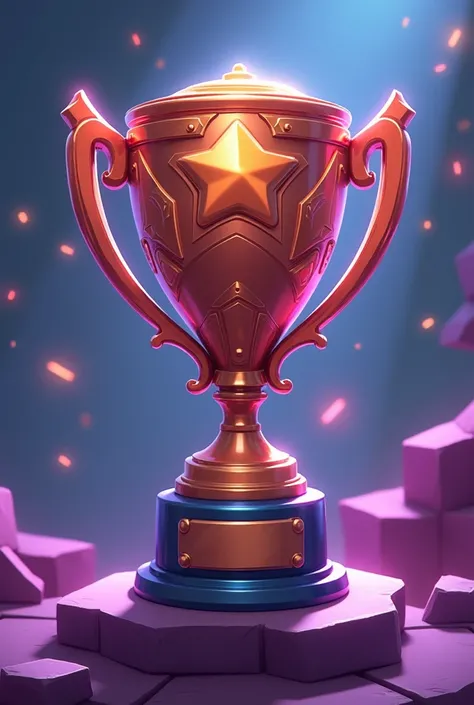 Create a Brawl Stars player profile icon, like a Brawl Stars World Cup trophy, and place some accessory on it, such as a hat. 