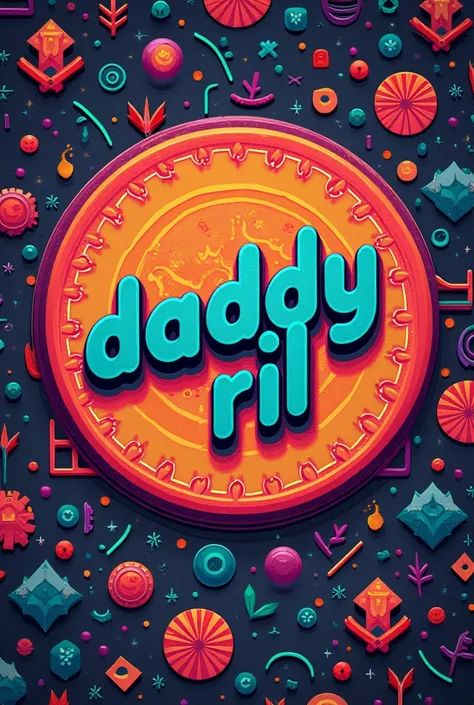 Make me a round background wallpaper with the inscription: Daddy Ril