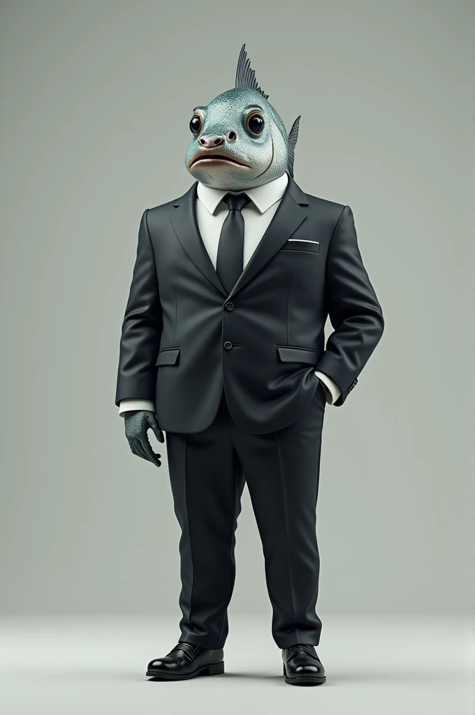 Fish in a suit, realistic