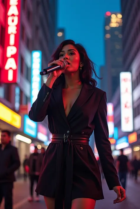 Aya nakamura la chanteuse française qui chante dans la ville