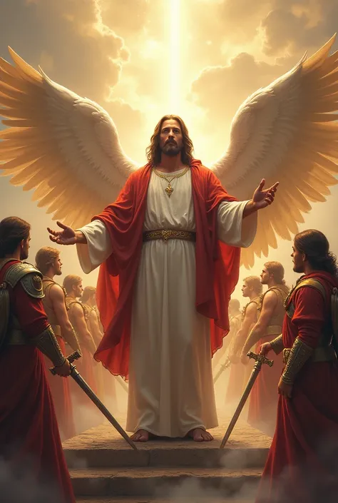 Jesus with his male battle angels _ Revealing image