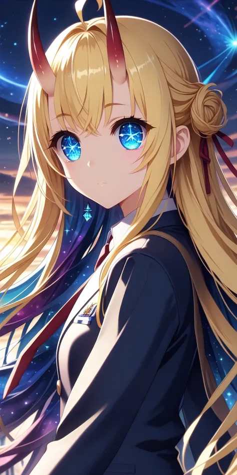 score_9,score_8_up,score_7_up, masterpiece, 1girl, solo, source_anime, scenery, (detailed eyes), (high definition eyes), (high gradient eyes), (eyesHD), (best quality:1.4), a close up of a woman with colorful hair, anime girl with cosmic hair, rossdraws pa...