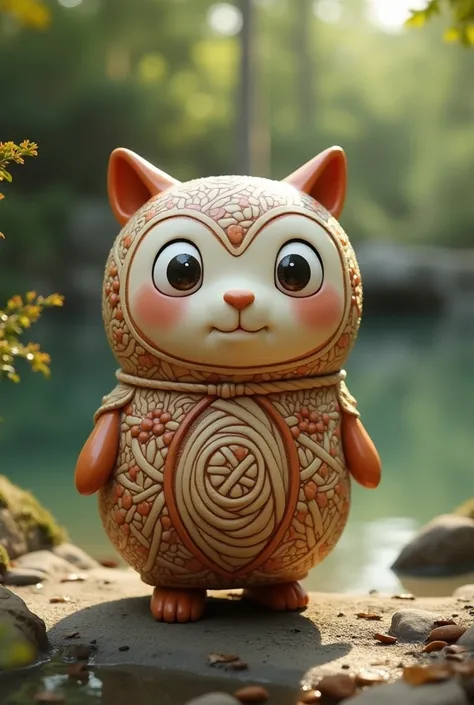 A cute character with a Jomon pottery motif