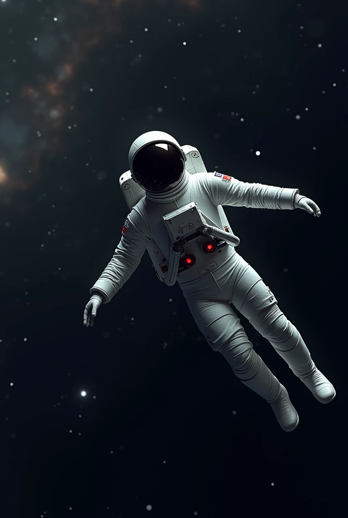 Man flying in space 