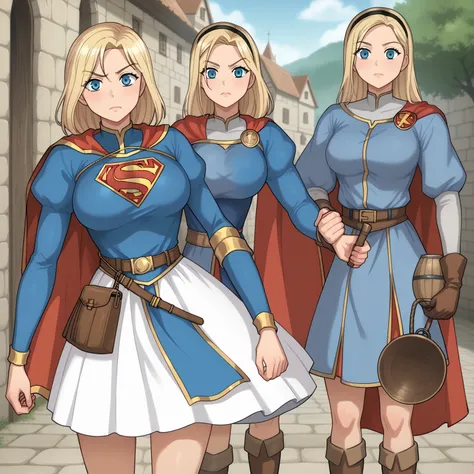 Supergirl,  big boobs, isekai, anime, medieval, adult