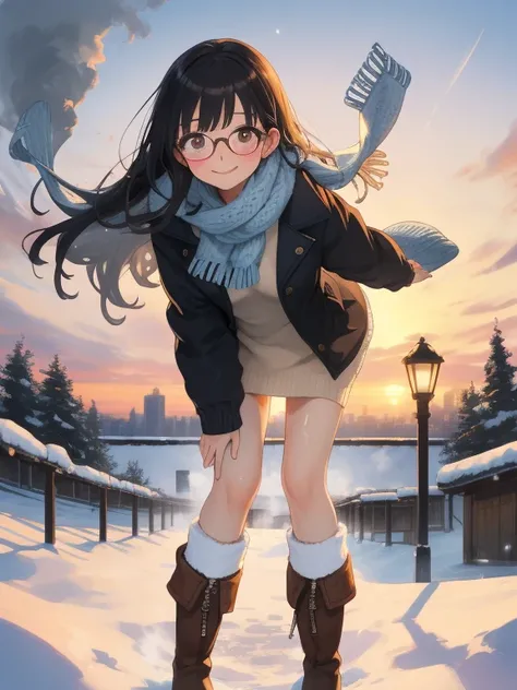 score_9, score_8_ up, score_7_ up, score_6_ up, score_5_ up, score_4_ up,ANIME BREAK ，nsfw，masterpiece， top quality , (nsfw, Censorship off )， fisheye lens，cute petite young sow trained mother， girl ，beautiful dark hair， long hair，fashionable glasses， warm...