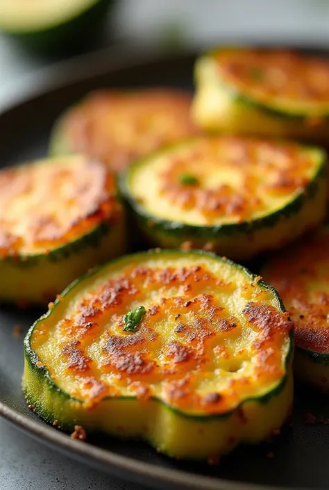  Fry zucchini in garlic batter :  cut zucchini ,  dip in egg batter , flour and garlic ,  until golden brown.