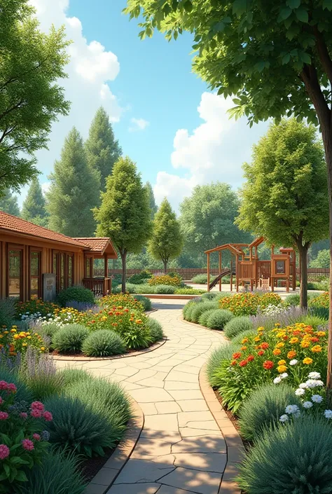 Designing a garden near a playground