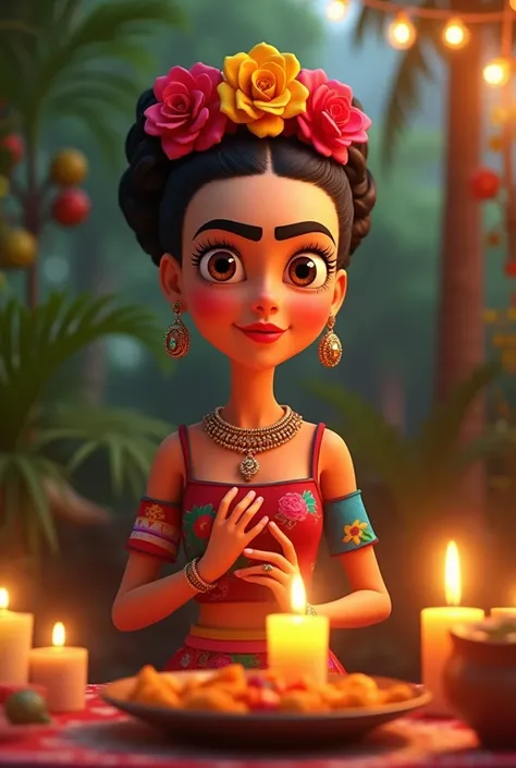 A video of Frida Kahlo wishing all customers a happy year 2025 