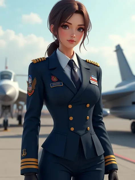 Female pilot uniform 