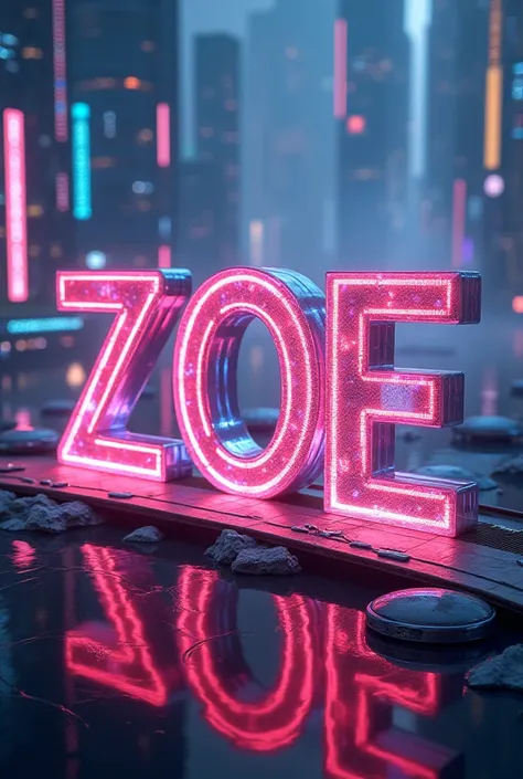 Futuristic images with Zoe letters