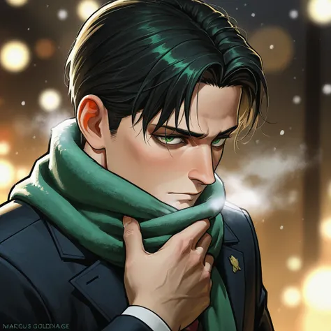 Marcus Goldman Age: 27 Height: 66 black hair and emerald green eyes. Role: Upper 7 Caporegime in the Star family mafia Personality: Smart, Dangerous, cold, and ruthless