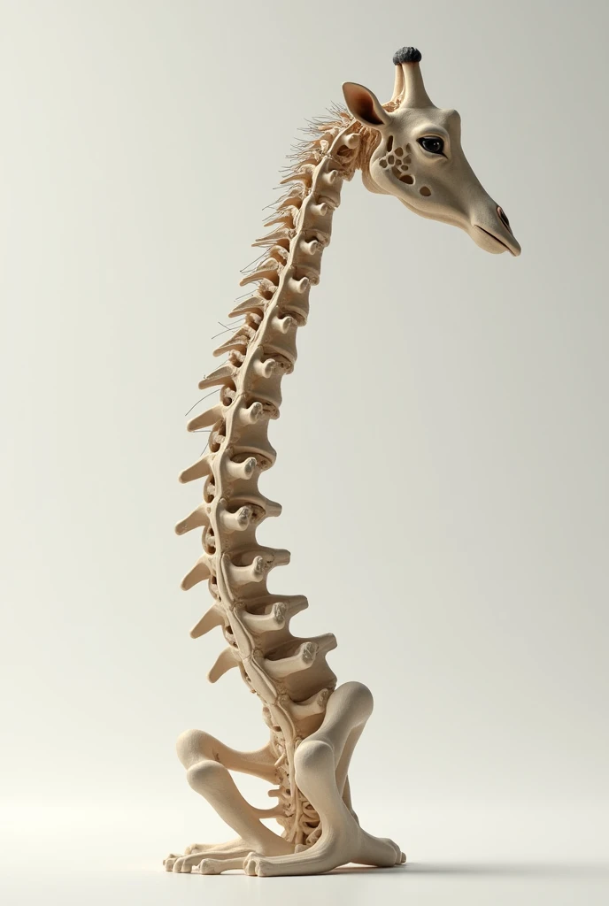 The vertebrae of a giraffes neck