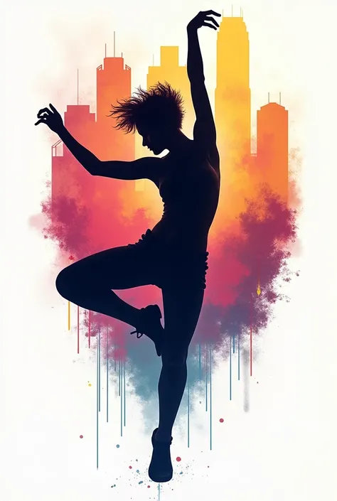 A logo of an urban dancer 