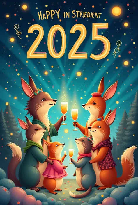 Greetings card for new year 2025