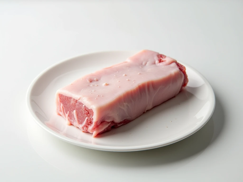 Raw pork on a plate
