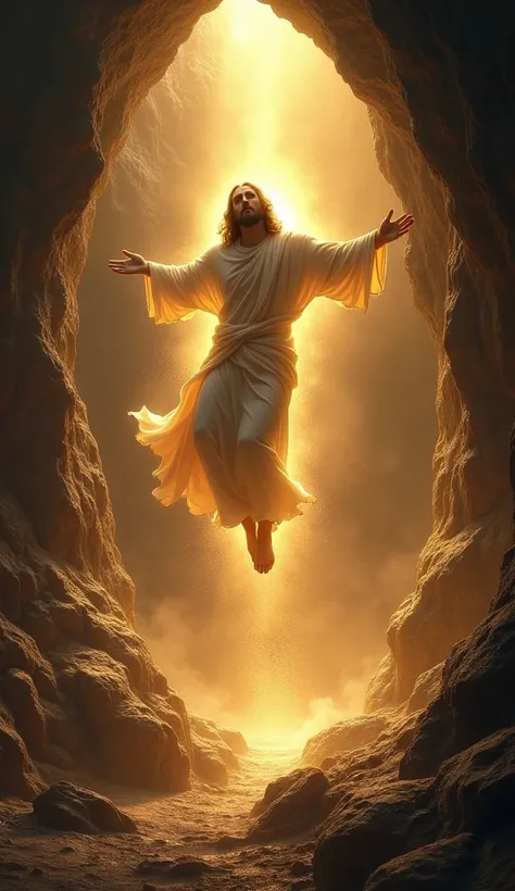 Jesus  resurrection in the cave