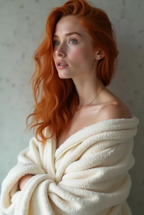 Redhead in a towel