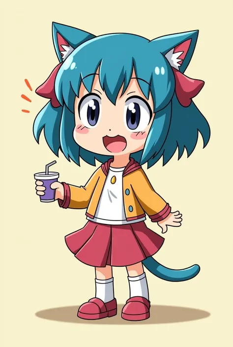 Konata Izumi from the anime Lucky Star drawn in the family guy style