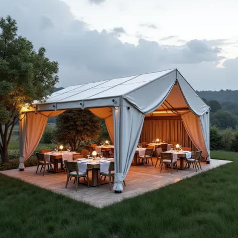 modern tent for outdoor country dining restaurant