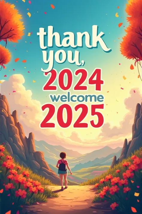 An image with the phrase: Thank you 2024, You Were an Incredible Year. Welcome 2025 .