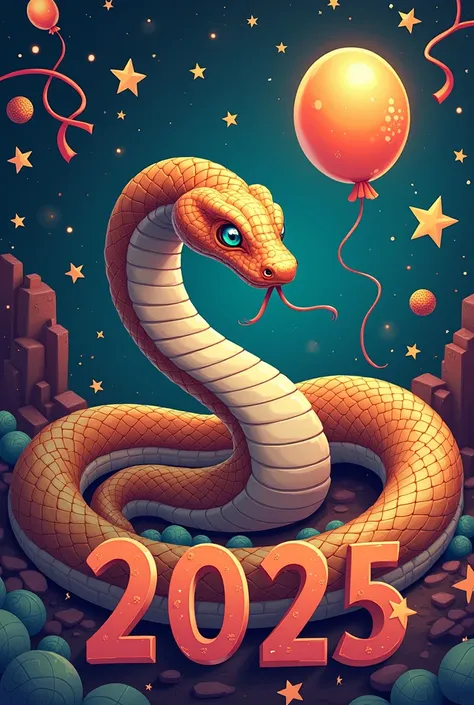 was written С новым годам 2025. And there was a snake