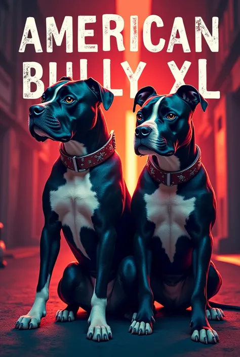  I would like you to help me generate an image of cool dogs like American Bully XL and that has as a message, Kennel VG and another with Gomez P 