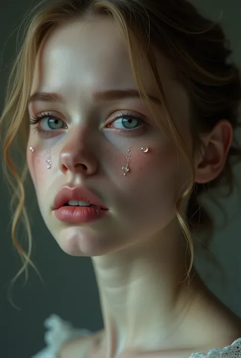 You gave her bloody tears, change it to regular water tears and make her look more like Lily rose depp 