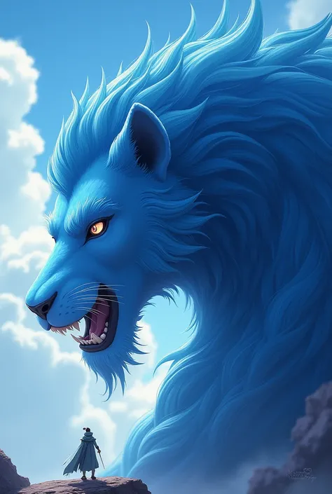  Journey to the West Blue Lion King ，Stretch a huge cock tens of meters， place Sun Wukong on the horses eye ， Look into the horses eye on the blue lions glans