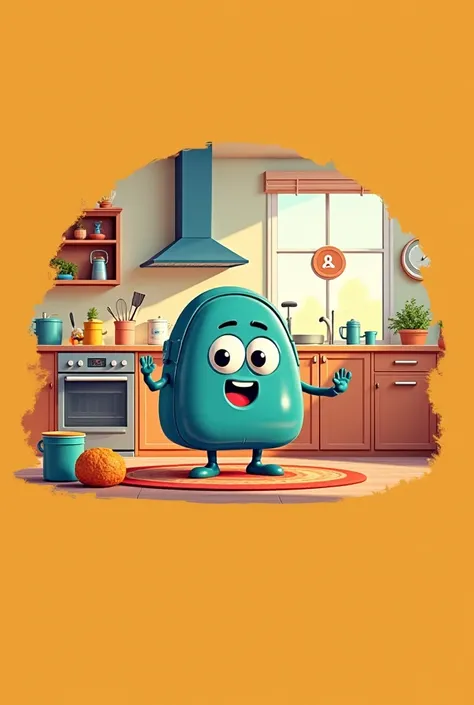 Animated cartoon about the safety thing when it is in the kitchen of the house