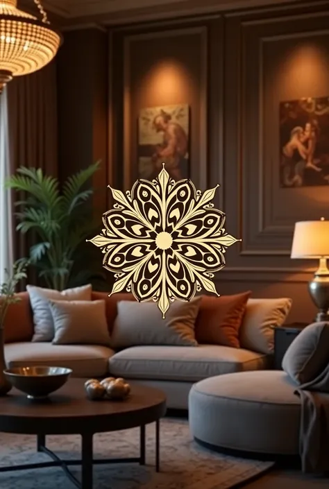 Make a logo for the name of FANCY CRAFTS, and background in image is a good decorate Living room