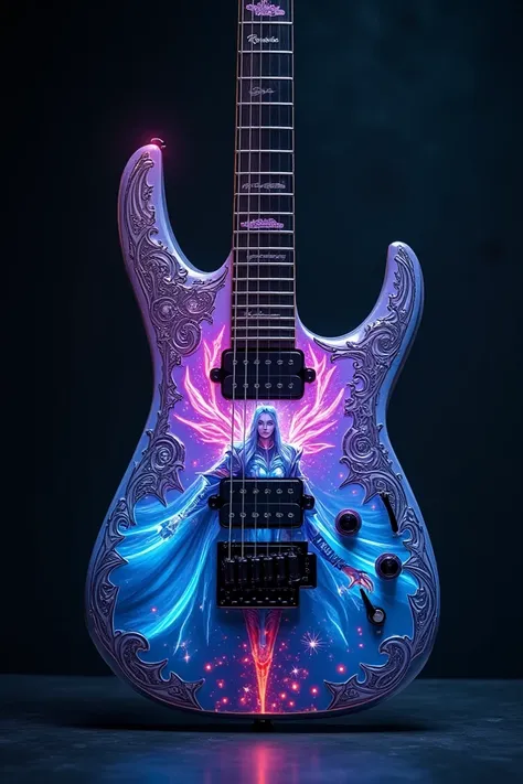 cool name writing *zuladhiey* di gitar electrik dengan gambar hero mage mobile legends