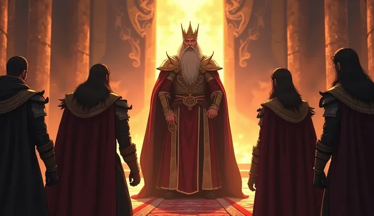 King Eldrin took a deep breath before giving the order. "Aidan, along with Mira, Riven, Kael, and Solas... you are the last hope of this kingdom. Go to the Valley of Fire. Meet Azrael and stop him before this destruction spreads. If you fail, this world wi...