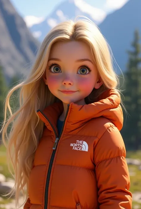 Girl Pixar, , , Blonde, Long Hair, North Face Down