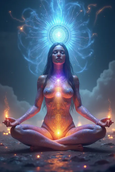 Chakra girl opens her thighs