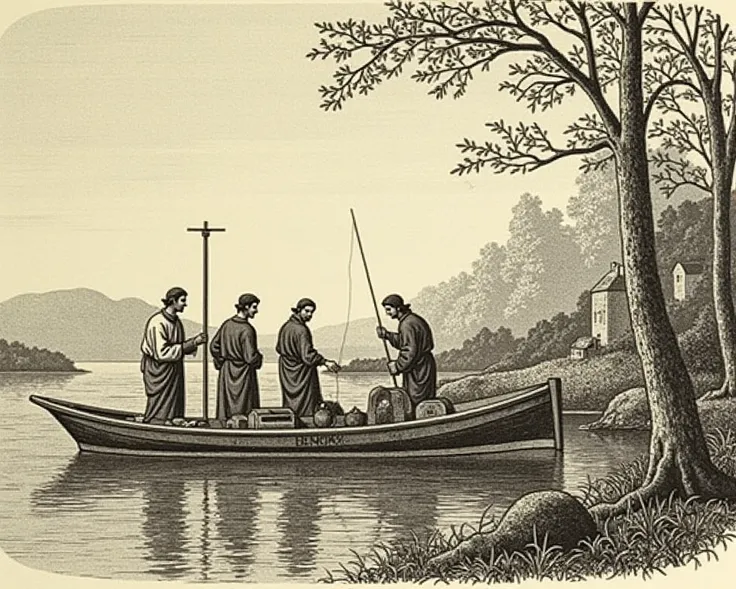 Style of Art:
Vintage-style illustration, classic etching or engraving techniques. With historical tones, and a spiritual or symbolic atmosphere.

landscape orientation (1792 x 1024) pixels
Topic: FISHERS OF MEN