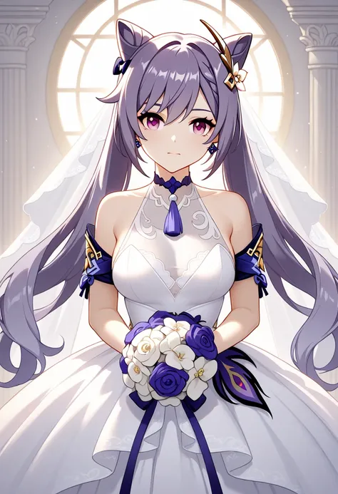 Genshin Impact ，Keqing，Aesthetic，bride