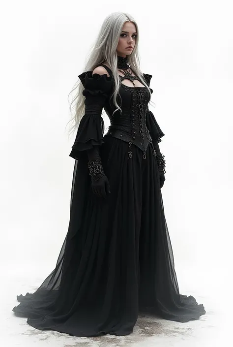 Create the photo for a music album called Sawg DLC And what type in the middle a girl appears on a white background with a medieval gothic outfit and next to it the names of the songs appear what is number one instrumental intro number 2 26 number 3 ete sa...