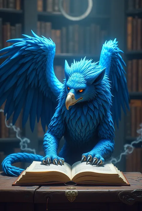 Blue griffin answered questions from a book