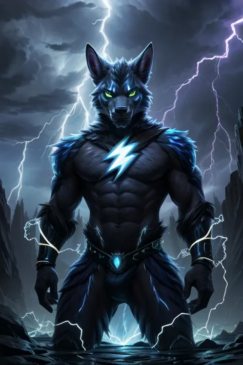 Spirit of Nature magic(Specialization: Electricity/Lightning), male, anthro