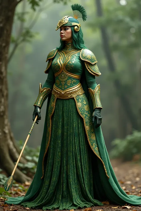 2.  Green Ranger - Sari  (Javanese peacock )

Character:  Sari is a batik artist and teacher who has a soft personality but is very brave.  It has love great influence on Indonesian nature and culture .

armor: armor hijau dengan corak batik Jawa yang sang...