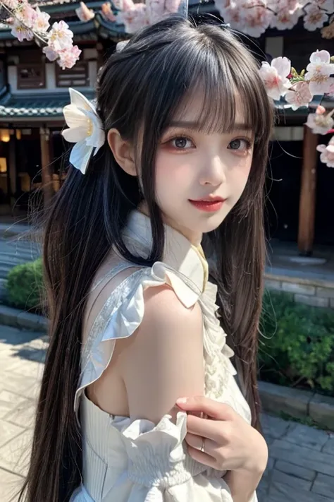  like an idol , long hair , straight hair , Round face , bust up , ( Ulzan-6500-v1.1:0.8),( RAW photos :1.2),(( photorealistic :1.4)),( upper body), top quality  ,masterpiece,  very delicate and beautiful ,  very detailed ,CG ,Unity ,8k wallpaper,  amazing...