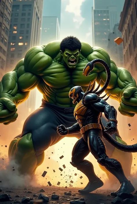 Give me a picture of Hulk and scorpion 