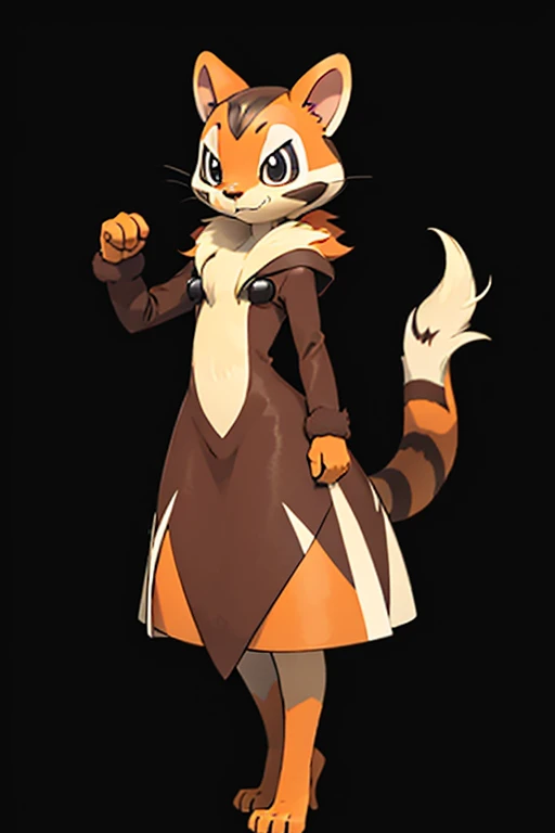 Female furry teenager chipmunk pokemonai-fan-v style